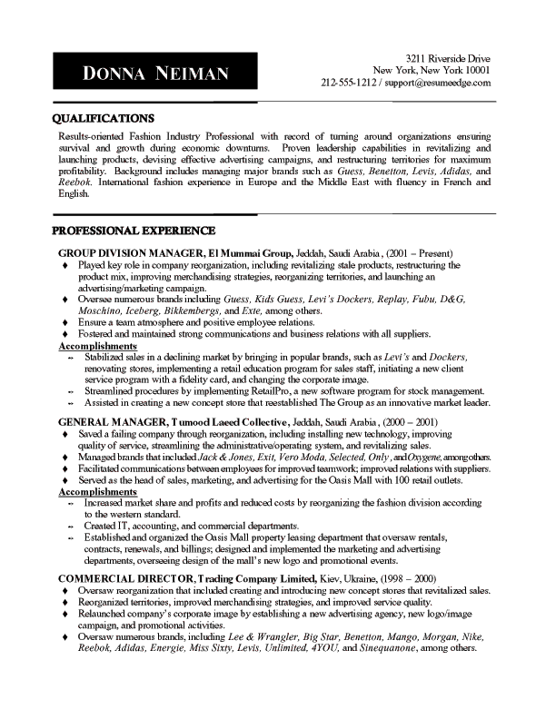 fashion_exec_resume